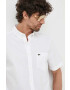 Lacoste camasa din bumbac barbati culoarea alb cu guler button-down regular - Pled.ro