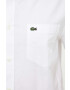 Lacoste camasa din bumbac barbati culoarea alb cu guler button-down regular - Pled.ro