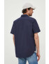 Lacoste camasa din bumbac barbati culoarea albastru marin cu guler button-down regular - Pled.ro