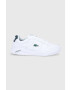 Lacoste Ghete de piele culoarea alb - Pled.ro