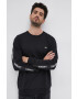 Lacoste longsleeve barbati culoarea negru neted - Pled.ro