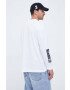 Lacoste longsleeve din bumbac culoarea alb cu imprimeu - Pled.ro