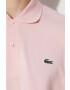 Lacoste polo de bumbac culoarea roz neted L1212-001 - Pled.ro