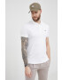 Lacoste polo de bumbac culoarea alb neted - Pled.ro