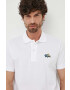 Lacoste polo de bumbac x Netflix culoarea alb cu imprimeu PH7057-VIR - Pled.ro