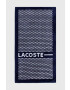 Lacoste prosop din bumbac culoarea albastru marin - Pled.ro