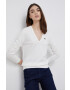 Lacoste Pulover de bumbac femei culoarea alb light - Pled.ro