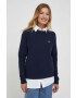 Lacoste pulover de lana femei culoarea albastru marin - Pled.ro