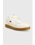 Lacoste sneakers din piele x Netflix T-Clip Leather Trainers culoarea bej 45SMA0134 - Pled.ro