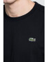 Lacoste tricou culoarea negru material neted TH7618-001 - Pled.ro