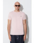 Lacoste tricou din bumbac culoarea roz neted - Pled.ro