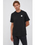 Lacoste Tricou din bumbac culoarea negru material neted - Pled.ro