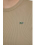 Lacoste tricou din bumbac culoarea bej - Pled.ro