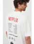 Lacoste tricou din bumbac x Netflix culoarea alb - Pled.ro