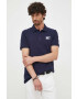 Lacoste tricou polo barbati culoarea albastru marin cu imprimeu - Pled.ro