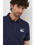 Lacoste tricou polo barbati culoarea albastru marin cu imprimeu - Pled.ro