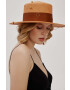 LE SH KA headwear palarie Brown Gold Canotier culoarea maro - Pled.ro