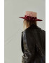 LE SH KA headwear palarie de lana Silver Red culoarea rosu de lana - Pled.ro