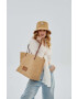 LE SH KA headwear poseta Beige Summer Bag culoarea bej - Pled.ro