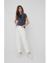 Lee jeansi Wide Leg Long White - Pled.ro