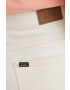 Lee pantaloni scurti femei culoarea bej neted high waist - Pled.ro