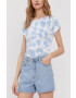 Lee pantaloni scurti jeans femei neted high waist - Pled.ro