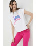 Lee tricou din bumbac culoarea alb cu imprimeu - Pled.ro