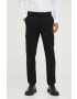 Les Deux pantaloni barbati culoarea negru drept - Pled.ro