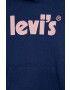 Levi's bluza copii culoarea albastru marin cu glugă cu imprimeu - Pled.ro