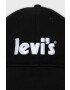 Levi's caciula din bumbac culoarea negru cu imprimeu - Pled.ro