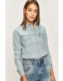 Levi's camasa jeans Essential Western femei culoarea violet cu guler clasic regular - Pled.ro