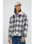 Levi's geaca din amestec de lana culoarea violet de tranzitie oversize - Pled.ro