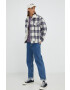 Levi's geaca din amestec de lana culoarea violet de tranzitie oversize - Pled.ro