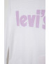 Levi's longsleeve din bumbac pentru copii culoarea alb - Pled.ro