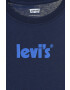 Levi's longsleeve din bumbac pentru copii culoarea albastru marin cu imprimeu - Pled.ro