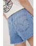 Levi's pantaloni scurti jeans femei neted high waist - Pled.ro