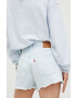 Levi's pantaloni scurti jeans 501 Original femei neted high waist - Pled.ro