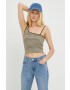 Levi's top din bumbac culoarea verde - Pled.ro