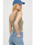 Levi's top din bumbac culoarea verde - Pled.ro