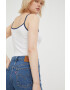 Levi's top din bumbac culoarea alb - Pled.ro