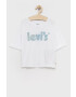 Levi's tricou de bumbac pentru copii culoarea alb - Pled.ro