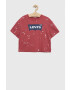 Levi's tricou de bumbac pentru copii culoarea rosu - Pled.ro