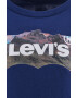 Levi's tricou de bumbac pentru copii culoarea albastru marin - Pled.ro