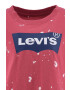 Levi's tricou de bumbac pentru copii culoarea bej - Pled.ro