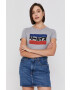 Levi's Tricou din bumbac culoarea gri - Pled.ro