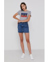 Levi's Tricou din bumbac culoarea gri - Pled.ro