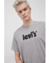 Levi's tricou din bumbac culoarea albastru marin cu imprimeu - Pled.ro