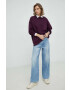 Levi's bluza femei culoarea violet cu imprimeu - Pled.ro