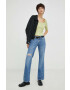 Levi's bluza femei culoarea verde neted - Pled.ro