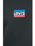 Levi's bluza femei culoarea albastru marin cu glugă cu imprimeu - Pled.ro